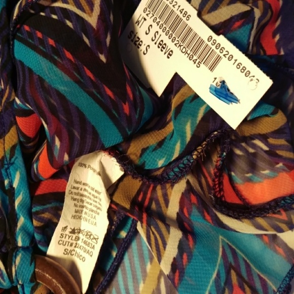 NWT women's sheer Tinley blouse, size small - Picture 6 of 6